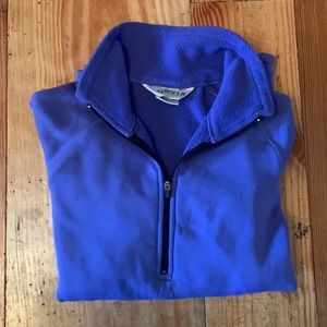 Orvis periwinkle Blue Purple XS zip neck pullover sweater. Gently worn